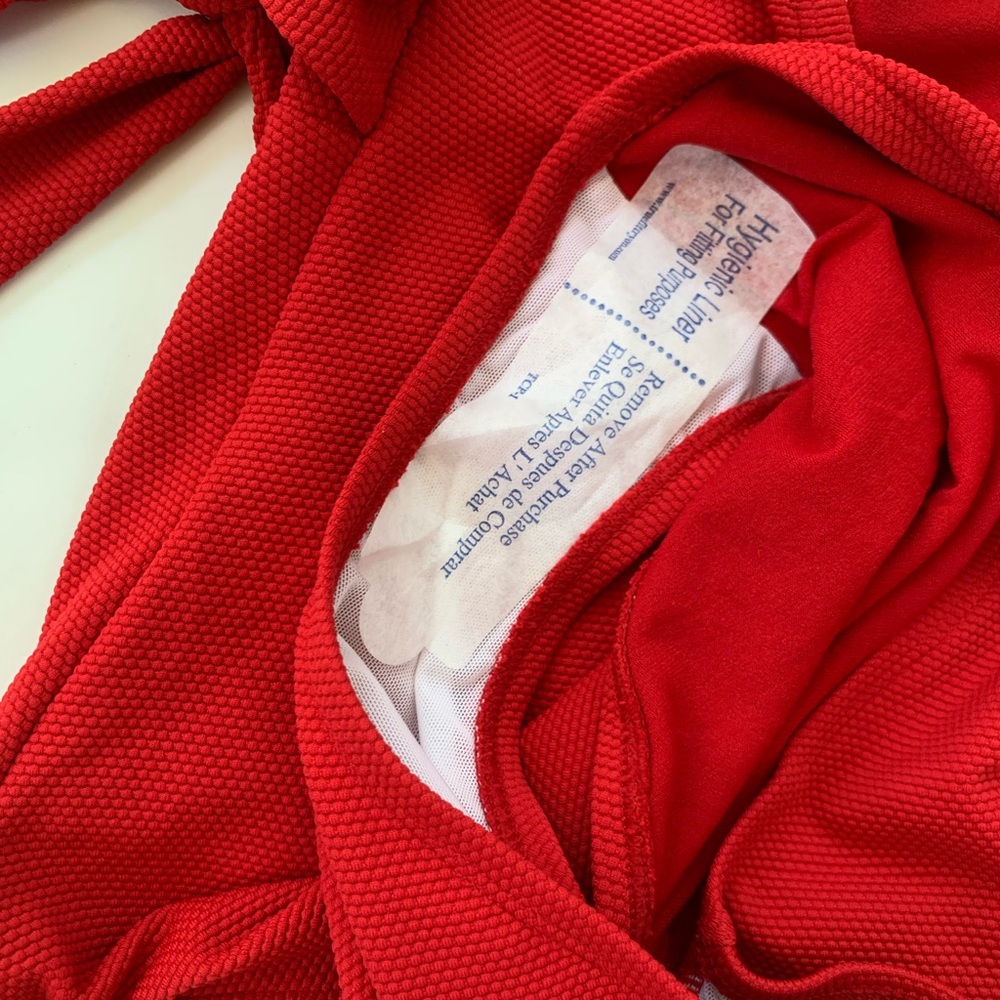 Tommy Bahama Swimsuit Women's Pique Colada Wrap One Piece Red 12 NWT - Picture 5 of 13